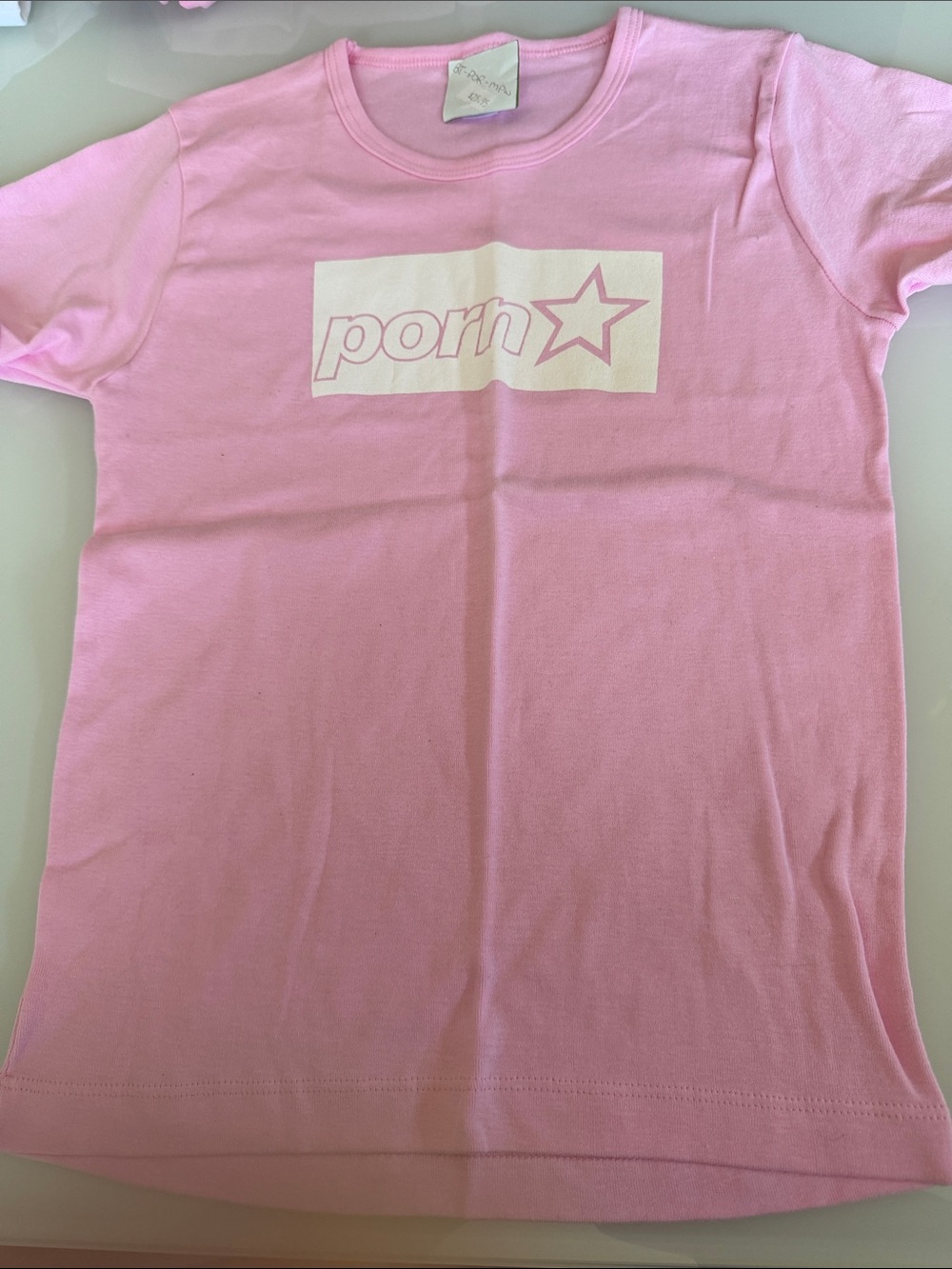 Pink Graphic Tee by American Apparel - “Porn Star”